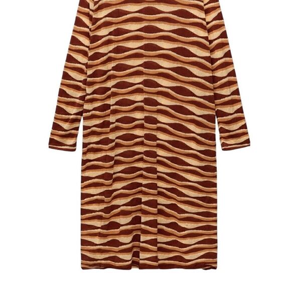 EUC ZARA PRINTED KNIT TUNIC DRESS SPECIAL EDITION BRICK - Picture 5 of 10